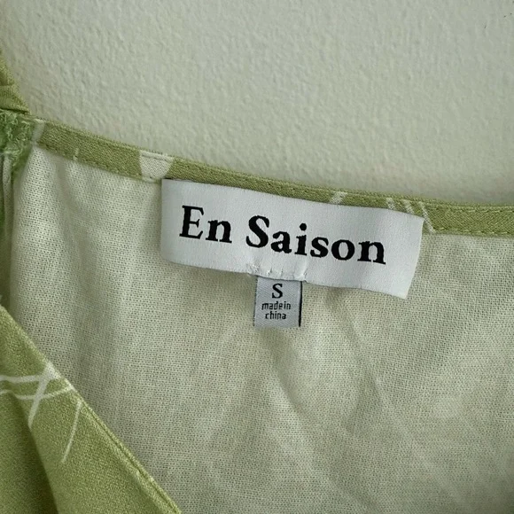En Saison Idrissy Green Mini Dress Small - Picture 5 of 7